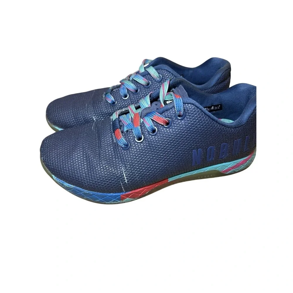 NOBULL Lightning Lightweight‎ Trainer Navy Multicolor Womens 7.5 Men's 6 Rainbow
